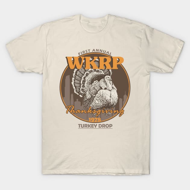 WKRP Turkey Drop - Normal Version T-Shirt by Equal Design
